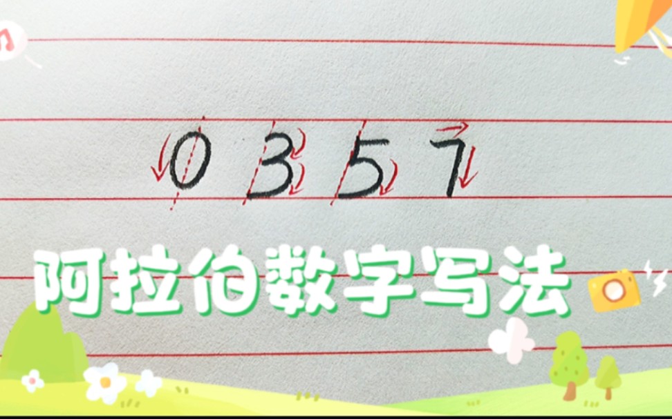 阿拉伯数字全面讲解,发现如此简单.哔哩哔哩bilibili