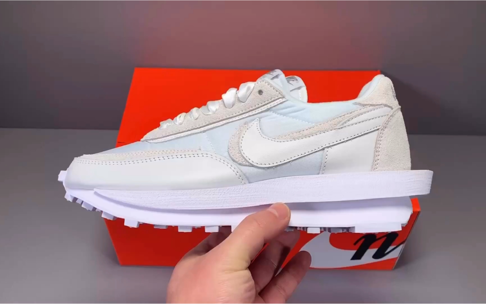 【权威实拍】sacai × nike ldv waffle 解构 纯白