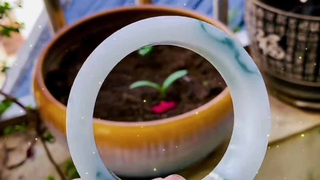 化冰飘花手镯一枚,清爽底子非常干净,飘花灵动,种老肉细,55完美,起货