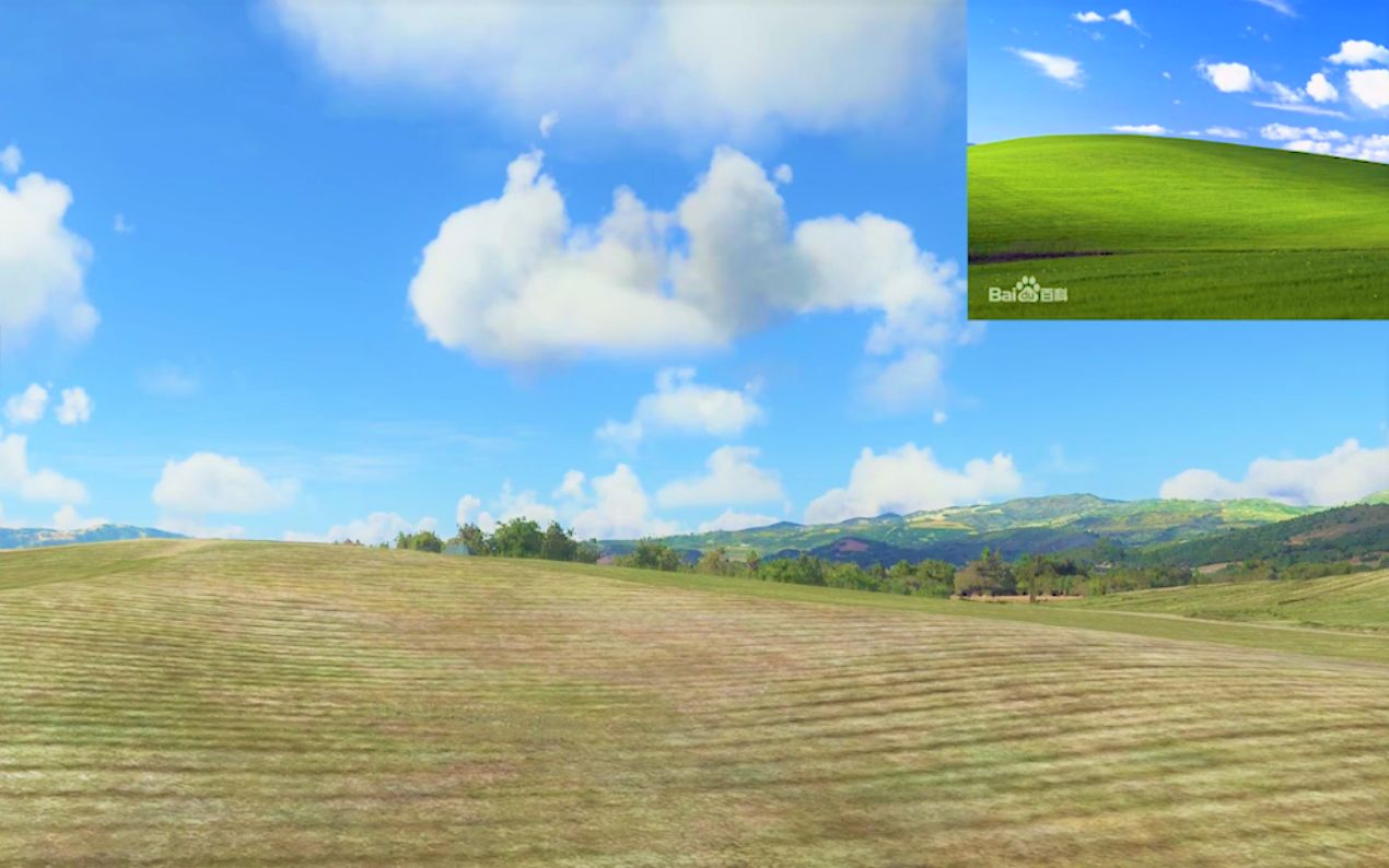 在天堂开飞机——20亿人看过的照片《bliss》 微软模拟飞行