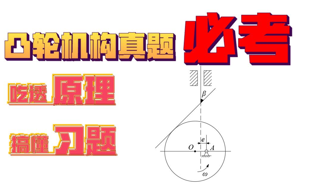 [图]机械原理考研必考真题好题——凸轮机构(大壳儿老师)