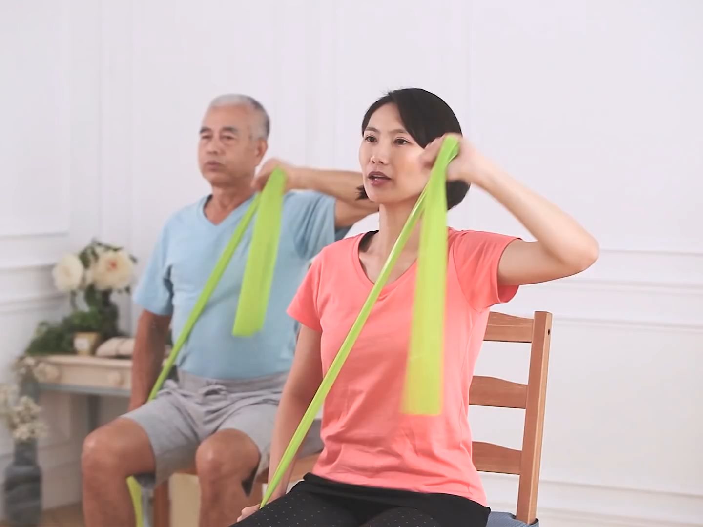 高龄长者弹力带运动 老年健康恢复操 Fifi老师