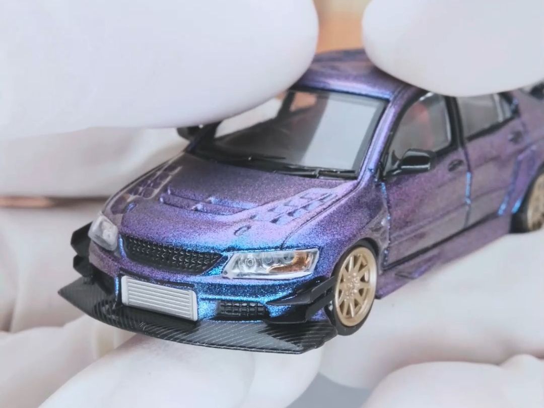 【驰誉模型】cmmodel 三菱evo9代宽体改装版 紫色变色龙