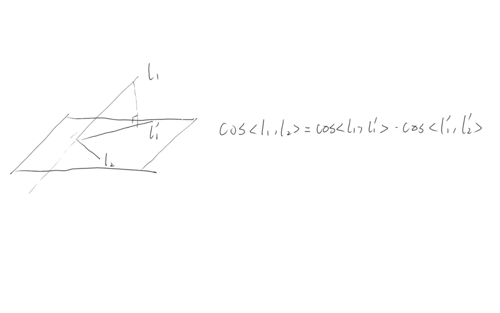 空间中的余弦定理:三余弦定理!哔哩哔哩bilibili