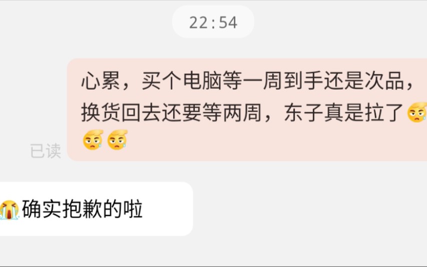 京东自营机械革命,最速十五分钟翻车,换货居然要等两周?哔哩哔哩bilibili