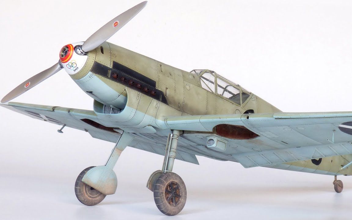 牛魔王 1/32 梅塞施密特 bf-109d 戰鬥機模型製作