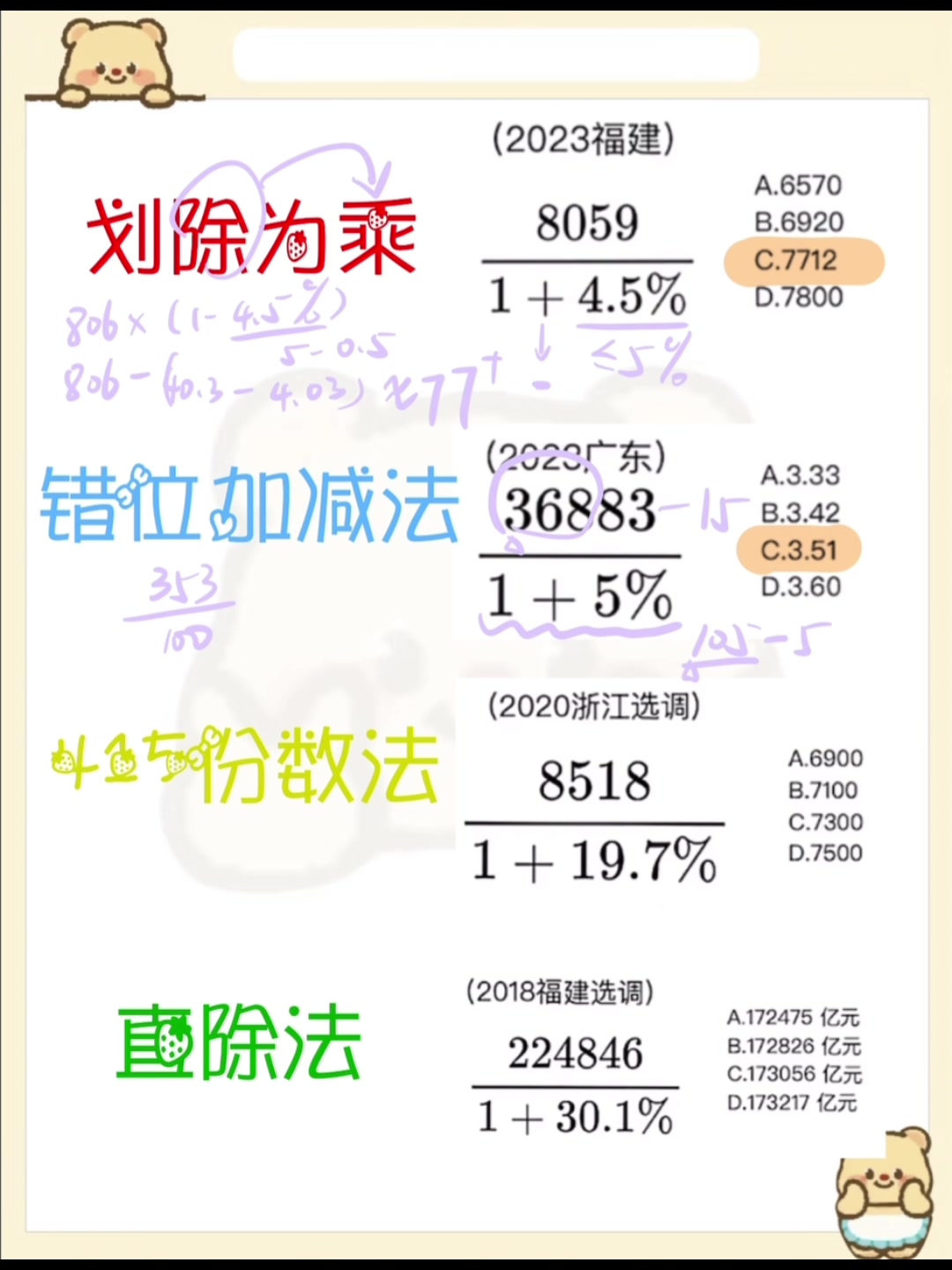 资料分析4种常用速算技巧,抓紧时间学!哔哩哔哩bilibili