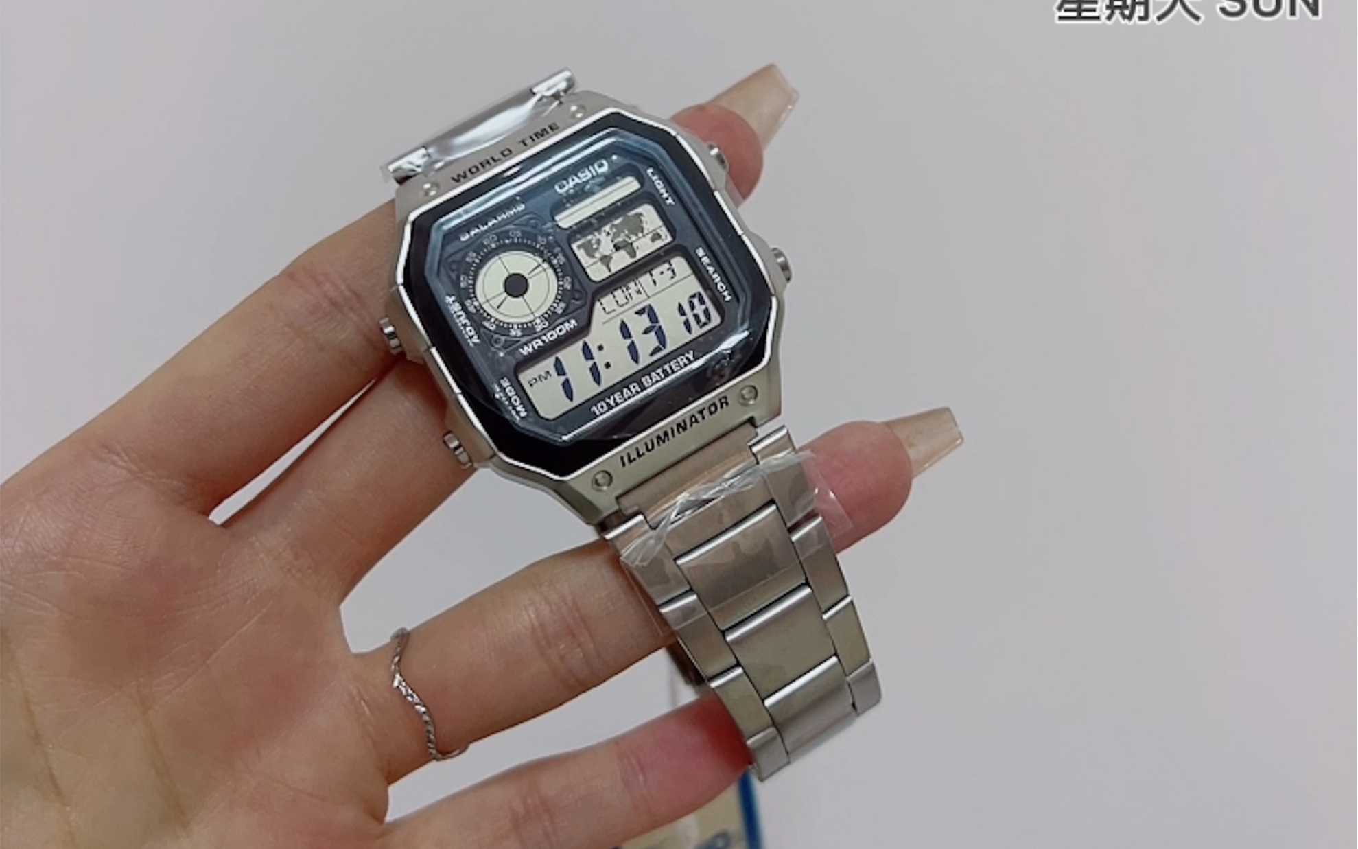 卡西欧ae1200whd1胡一天同款详细版调时间操作视频