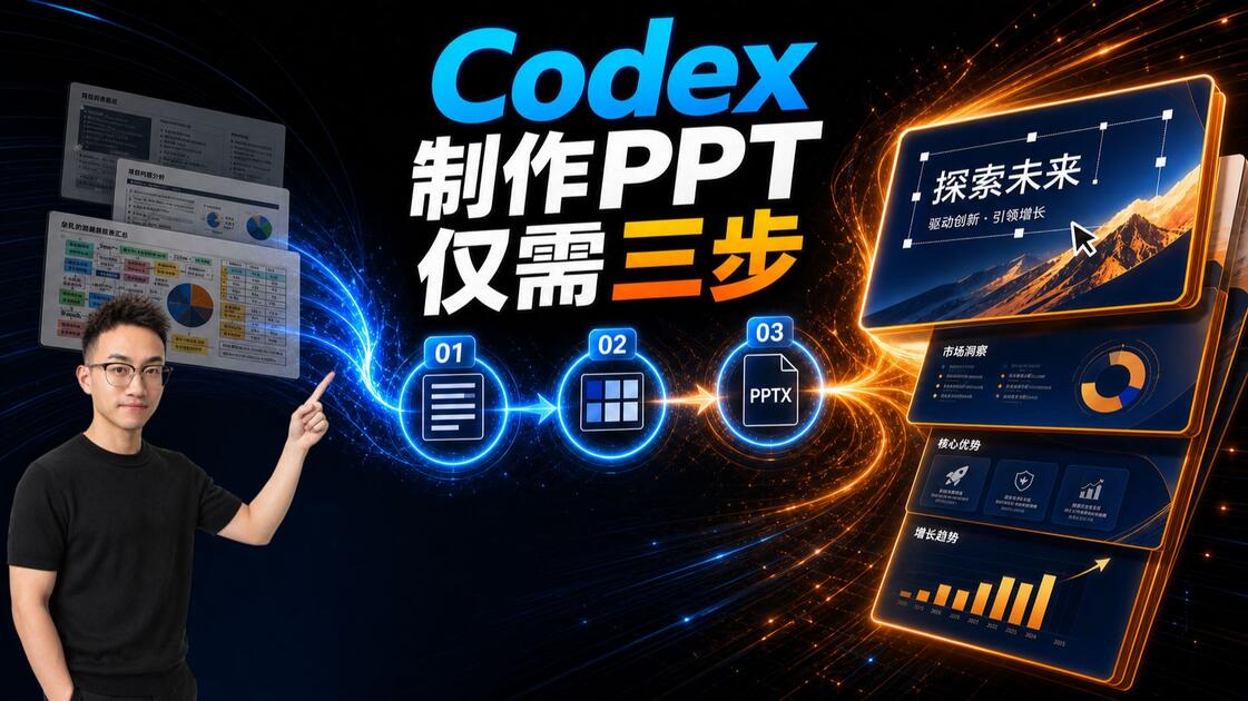 Codex + Image2 做PPT完整流程：三步生成可编辑的PPTX文件_哔哩哔哩_bilibili