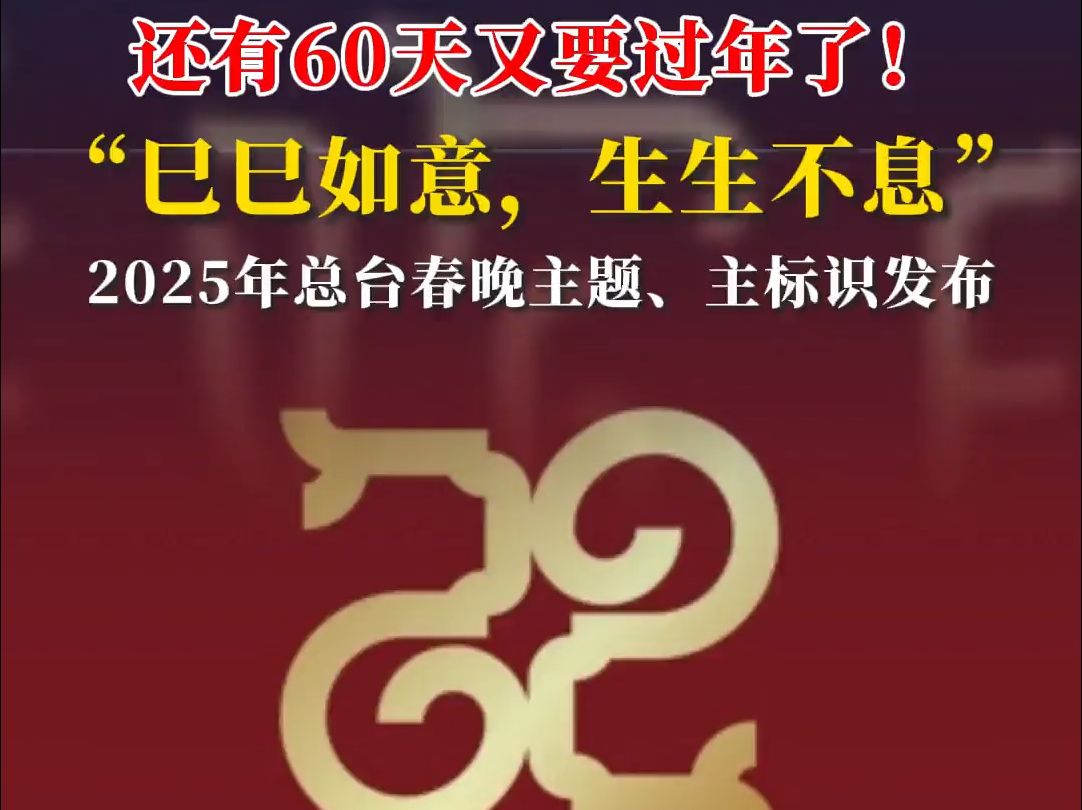 还有60天又要过年了!2025年总台春晚主题、主标识发布哔哩哔哩bilibili