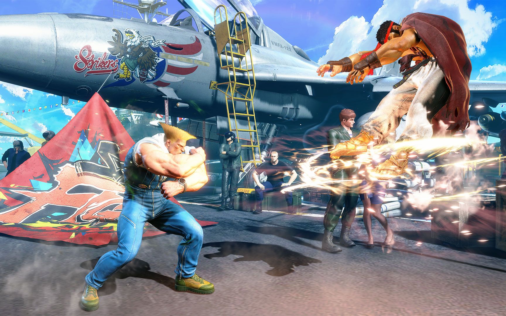 古烈guile街头霸王6人物角色展示实机战斗画面