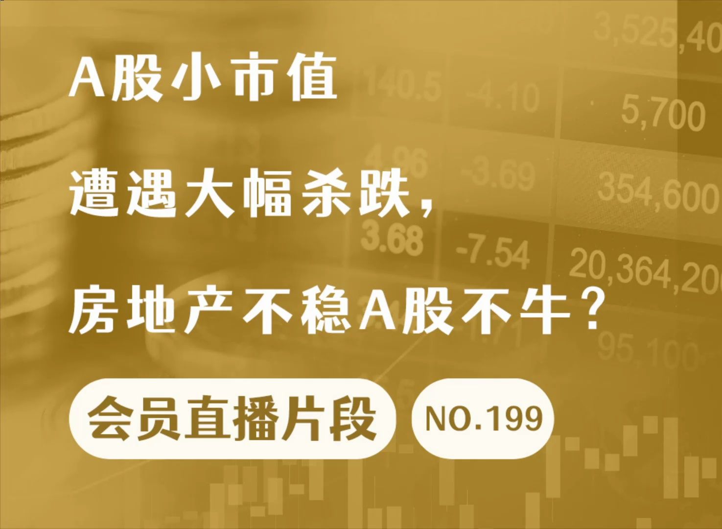 A股小市值遭遇大幅杀跌,房地产不稳A股不牛?【会员直播片段】哔哩哔哩bilibili