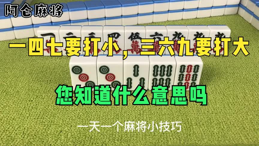 打麻将牢记三六九要打大,一直传下来的口诀,您知道是什么意思吗哔哩哔哩bilibili