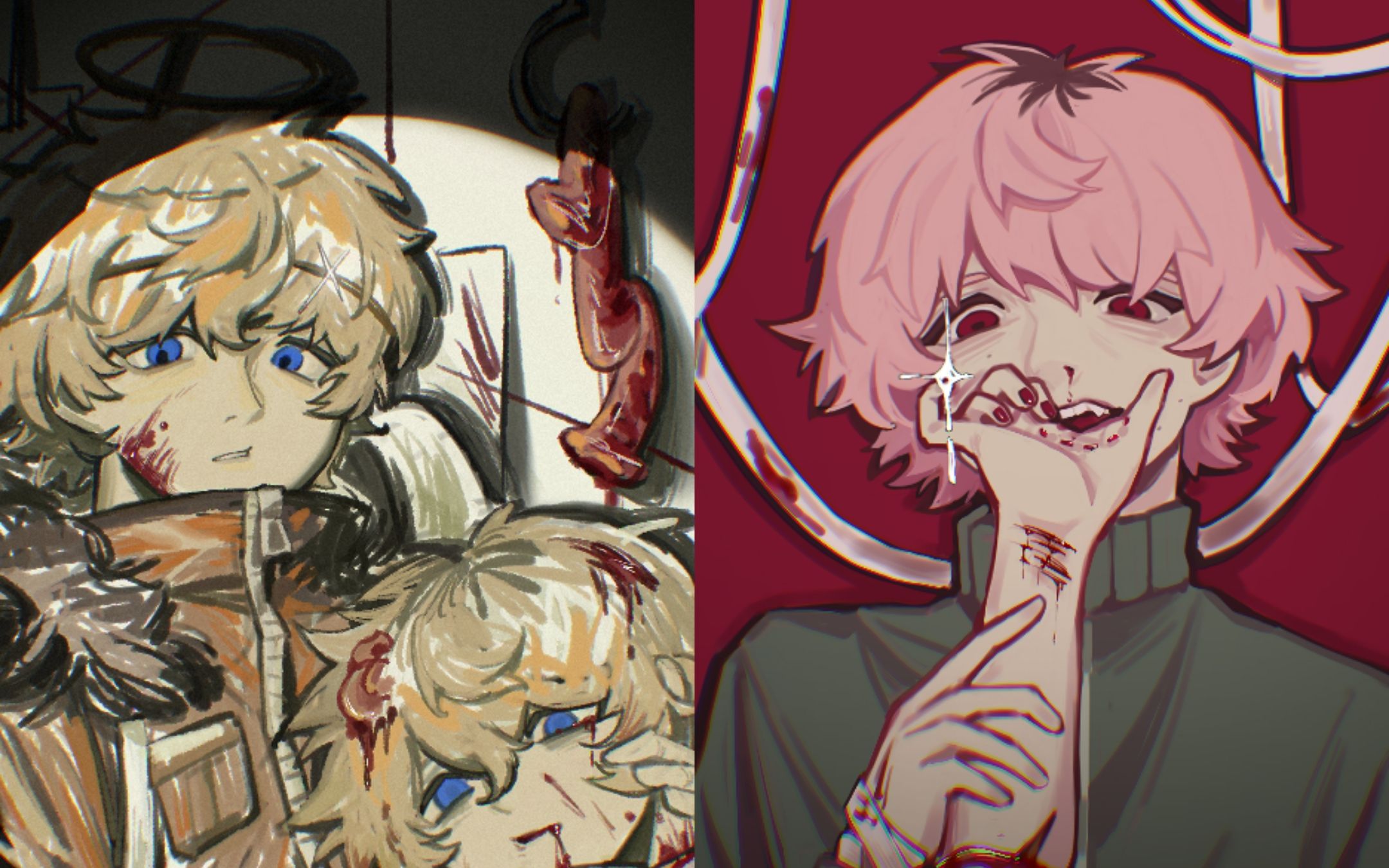 【g向|绘画过程】kenny&両角