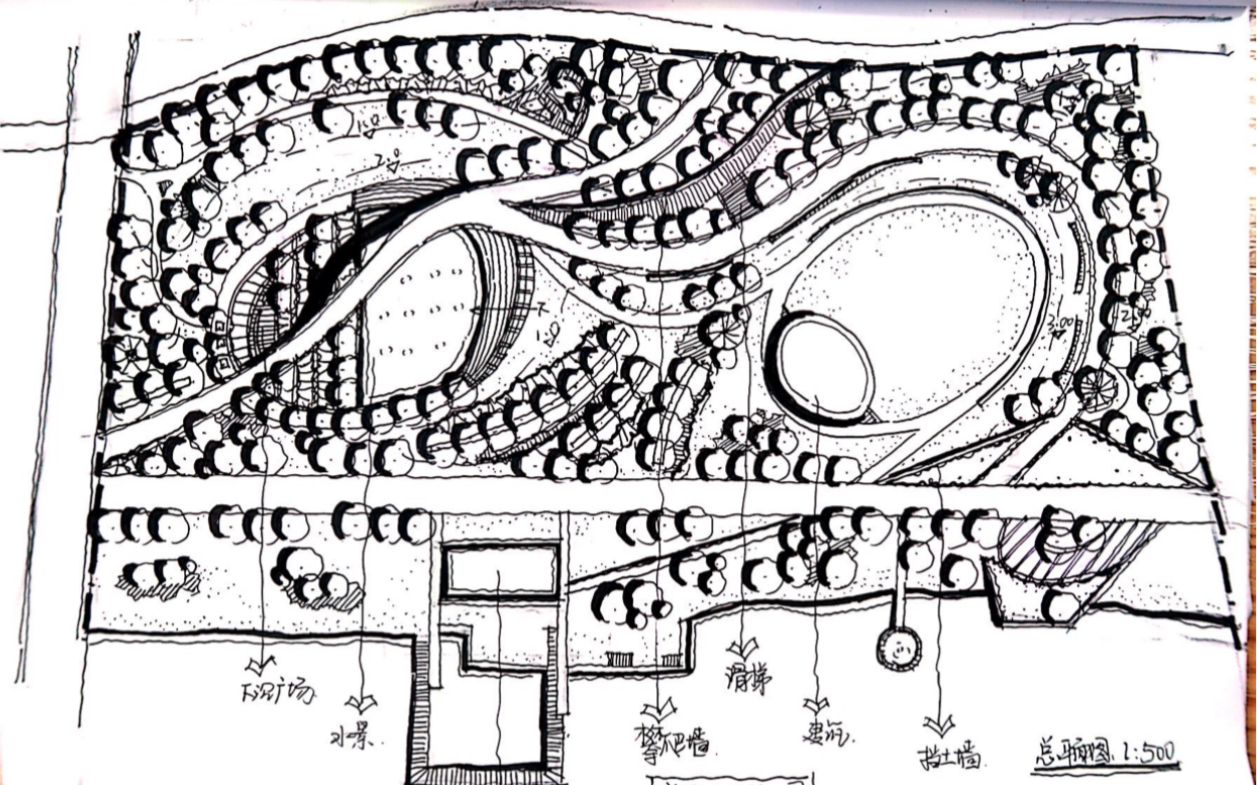【风景园林】景观平面图抄绘打卡|之前漏上传der哔哩哔哩bilibili