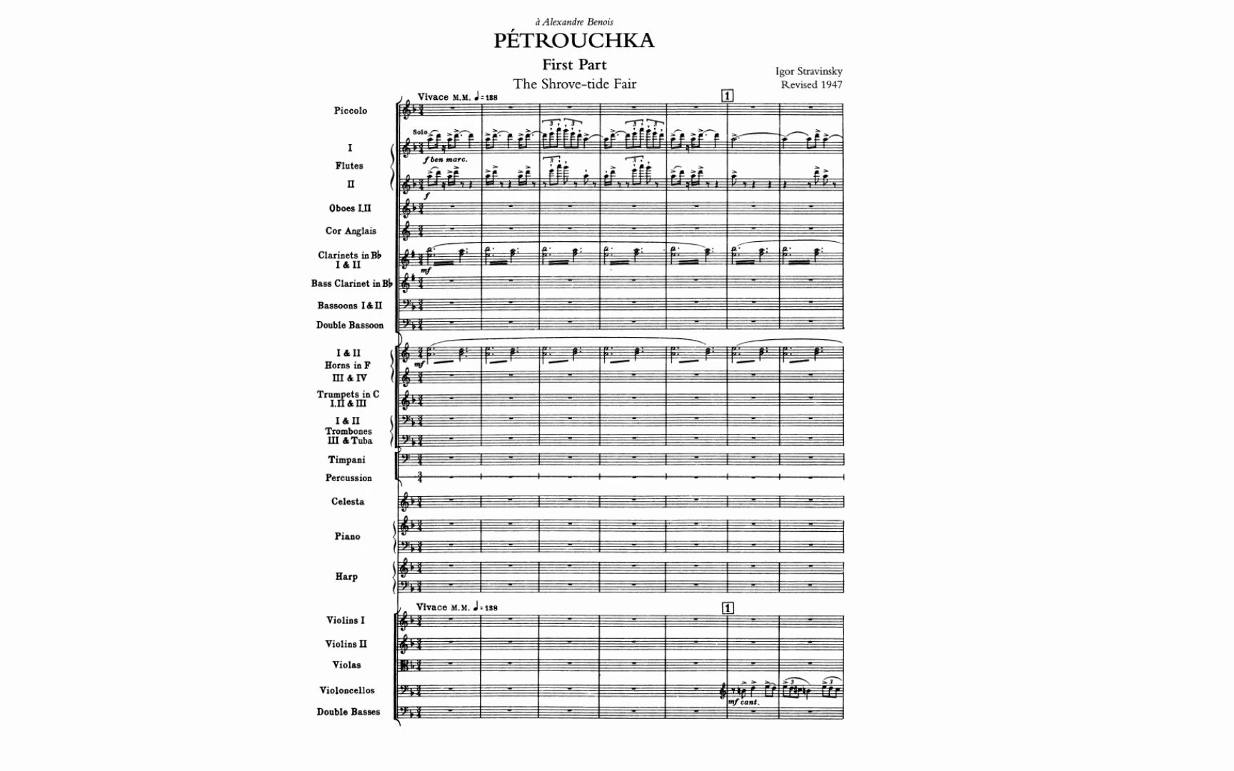 【总谱】斯特拉文斯基《彼得鲁什卡》Petrushka(1946年修订版)穆蒂指挥费城管弦乐团哔哩哔哩bilibili