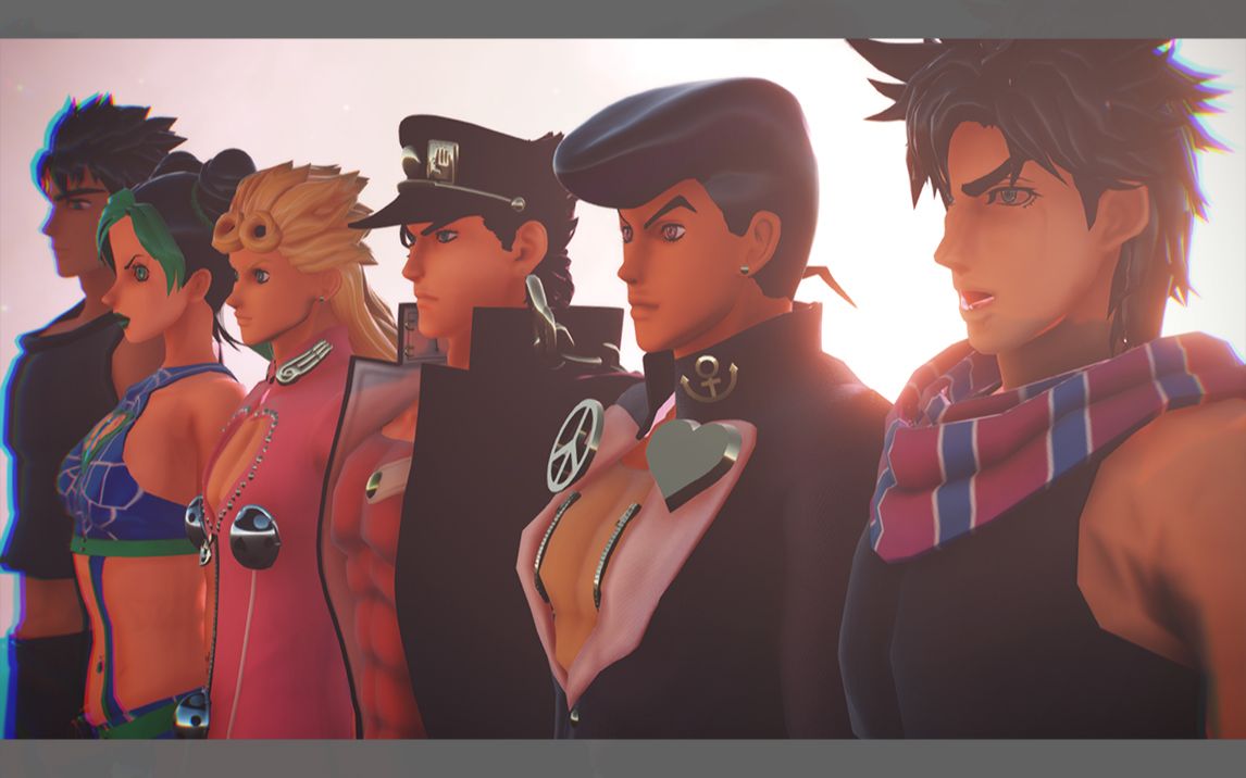 【jojo/mmd】乔斯达家族远征军 用六代jojo还原第三季星尘斗士的片头