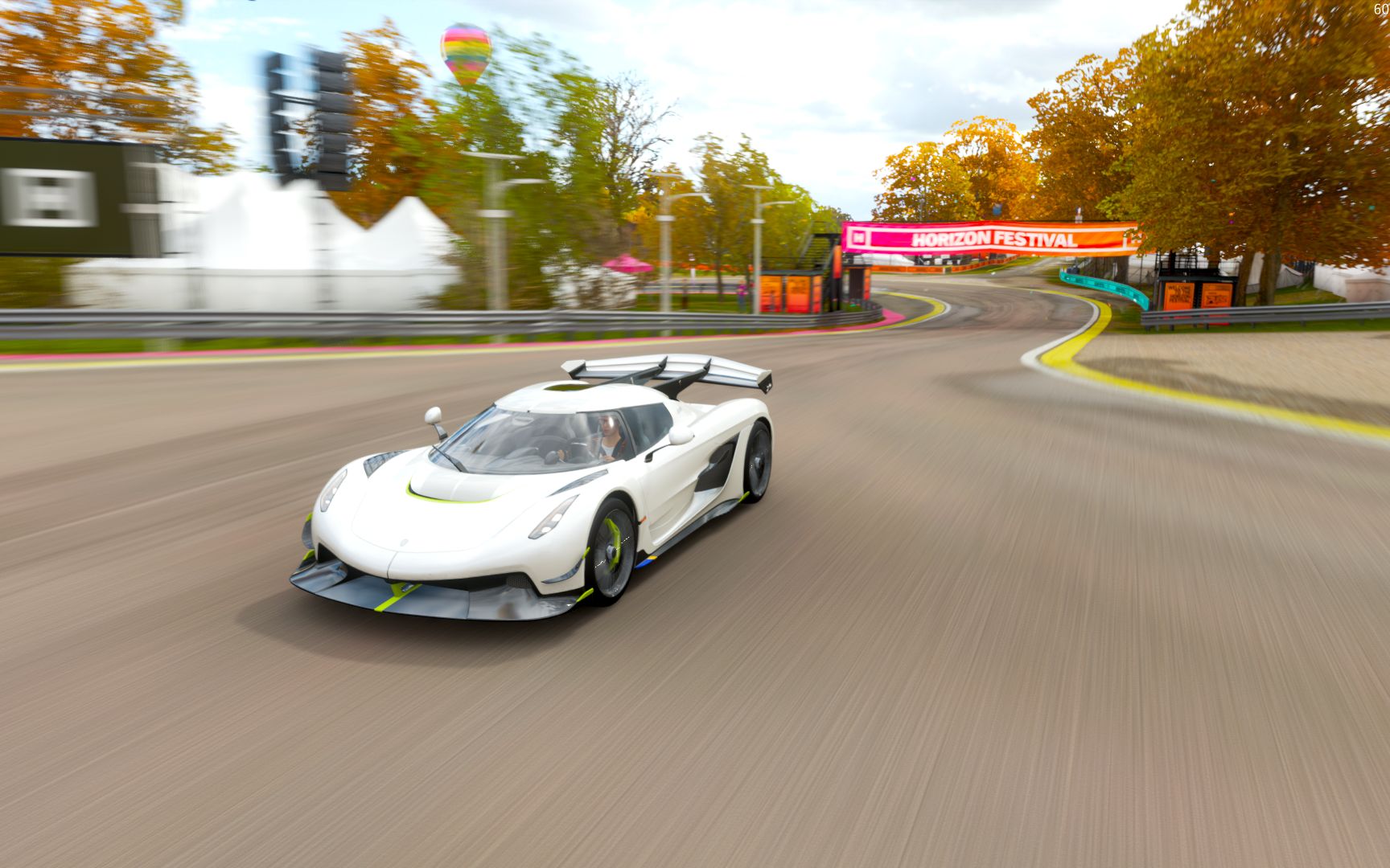 地平线4柯尼塞格jesko测评小型直道王弯道亡线上其实能稍微打一打