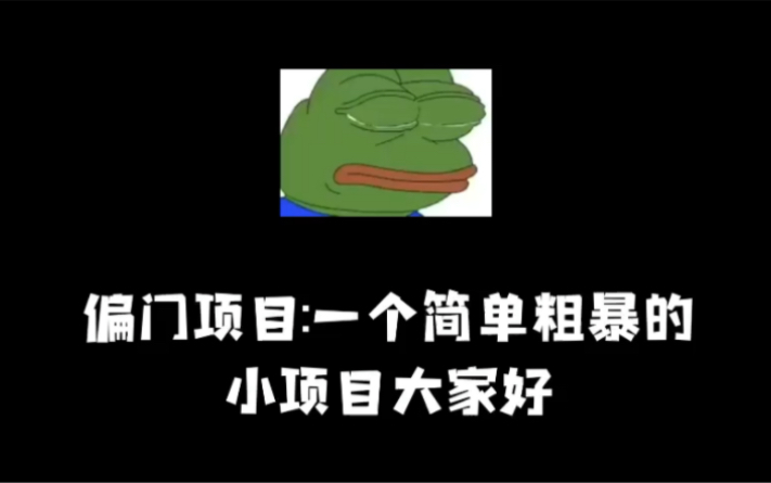 偏门项目 市场巨大!月入几万以上哔哩哔哩bilibili