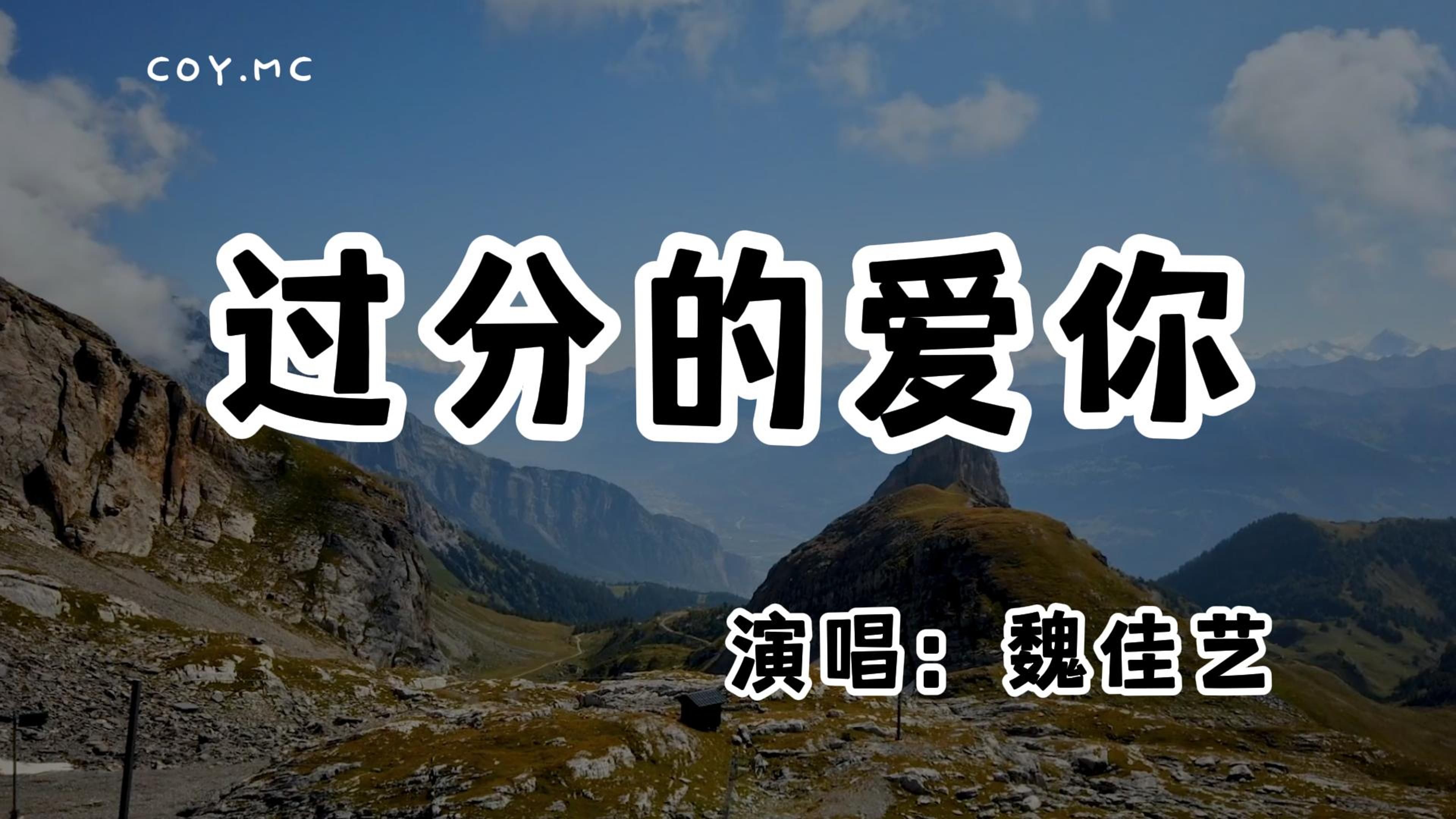 魏佳艺  过分的爱你『等一个不爱你的人 就像在机场等一艘船』(动态歌词/Lyrics Video/无损音质/4k)哔哩哔哩bilibili