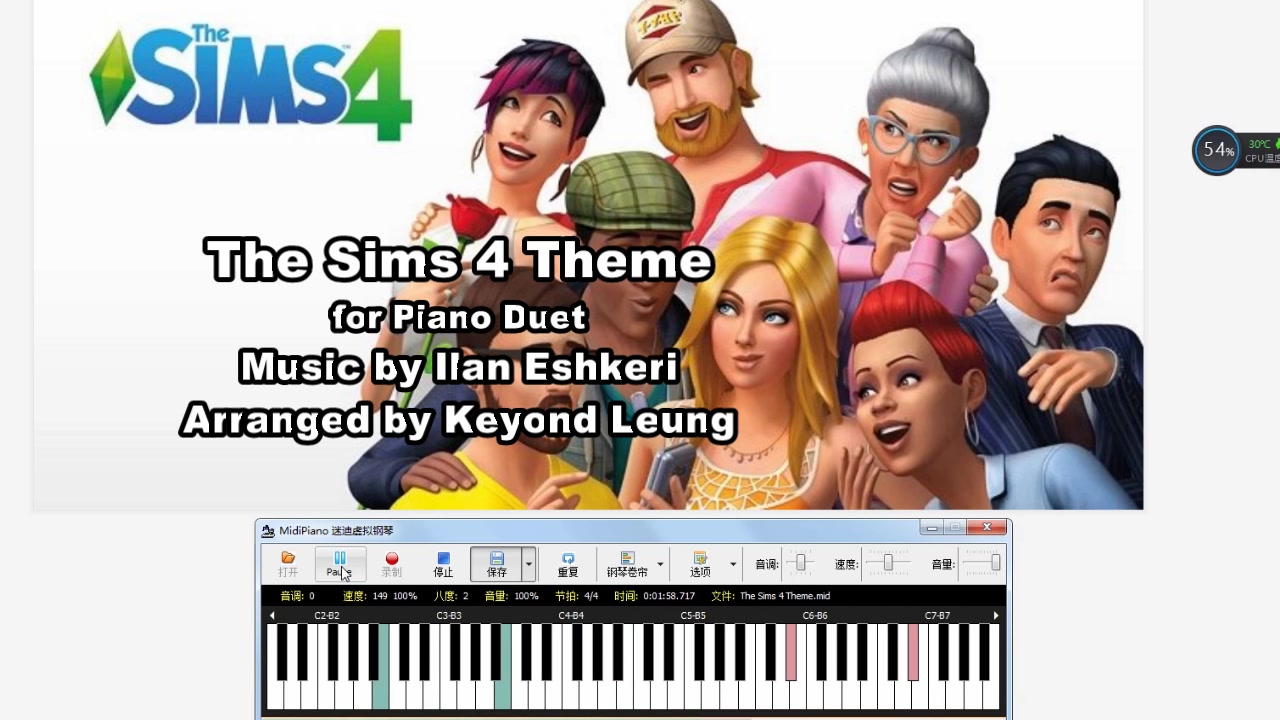 [图]The Sims 4 for Piano Duet（Arr.技安）