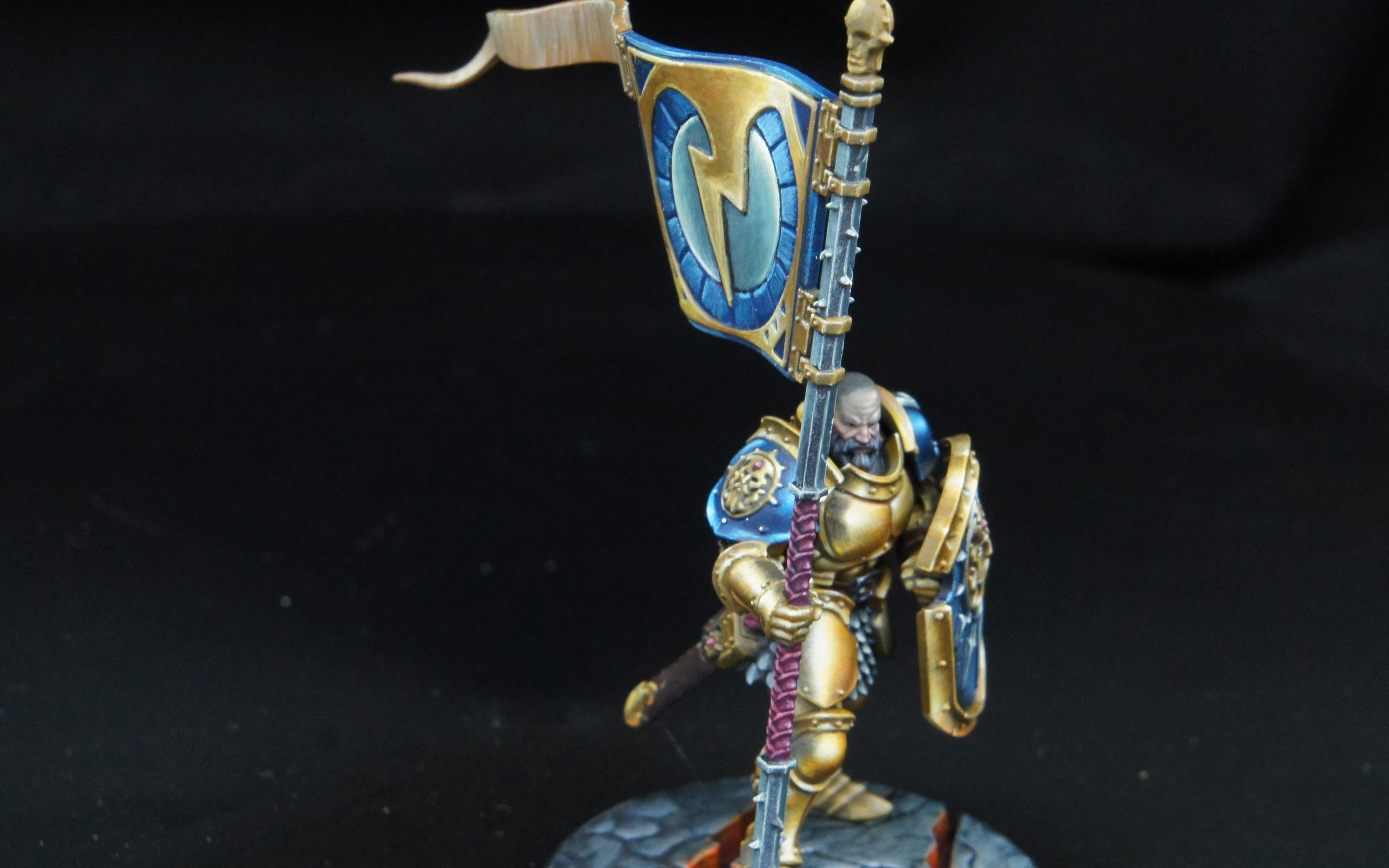 金人旗手 战锤 aos 战棋涂装 金色nmm armor_哔哩哔哩_bilibili