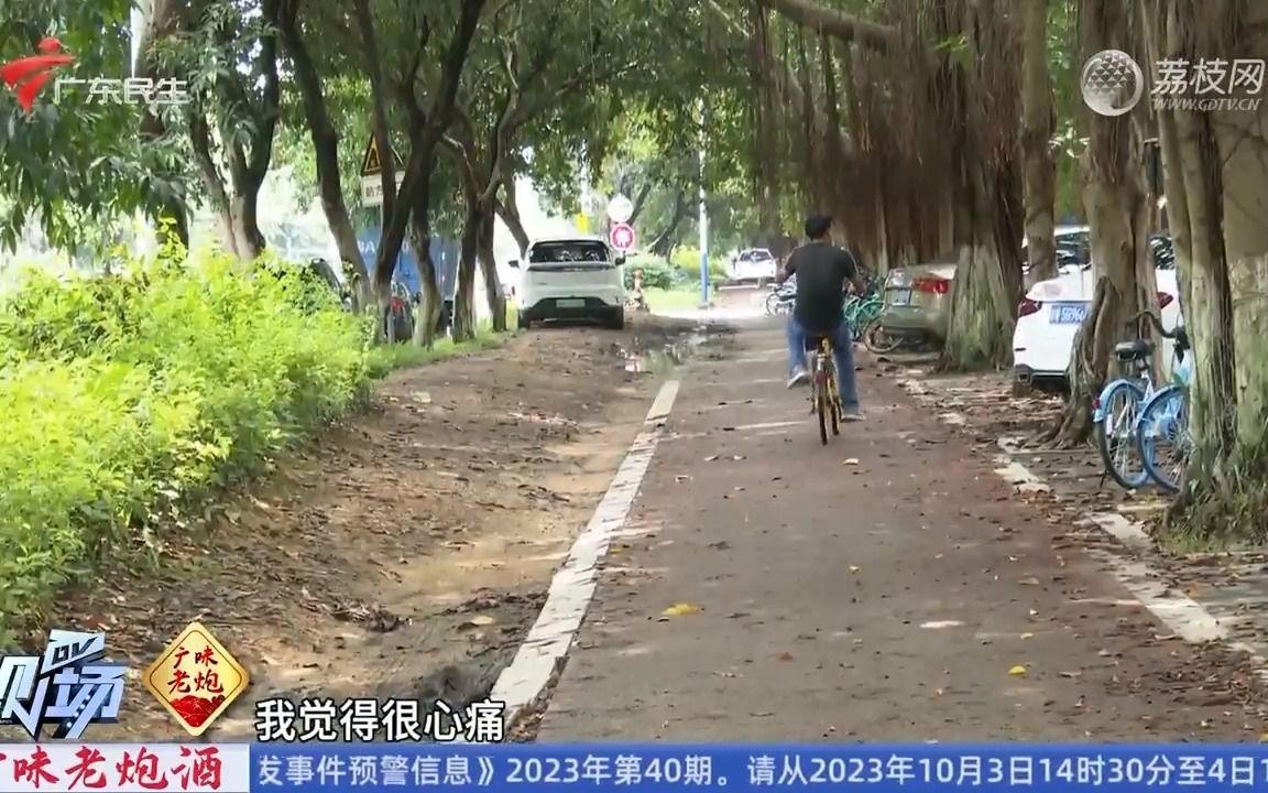 【粤语新闻】广州大学城华工北路绿化带被违停车辆压成烂泥地哔哩哔哩bilibili