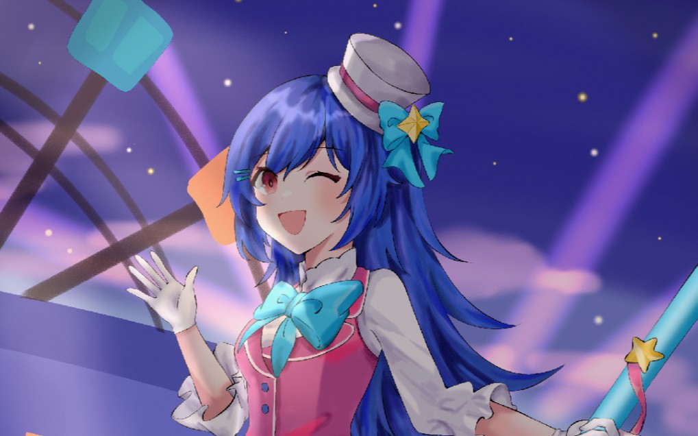 【板绘】才不是22娘呢   绘画过程/哔哩哔哩/22娘/插画