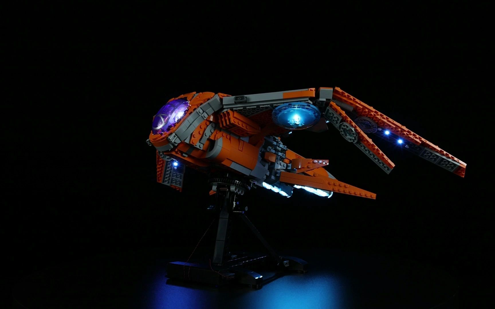 ky适用乐高灯饰 76193漫威 银河护卫队的飞船拼装积木玩具led灯组