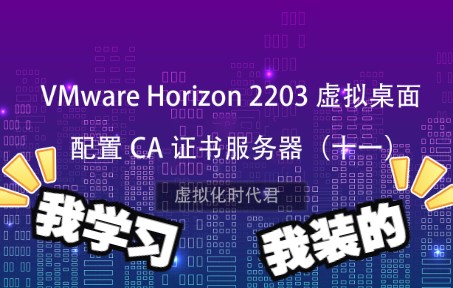 [图]11-VMware Horizon 2203 虚拟桌面-配置CA证书服务器（十一）