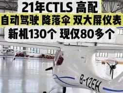 Скачать видео: 【二手轻型运动类飞机】2021年CTLS 600小时 高配 带降落伞 自动驾驶 双大屏仪表。