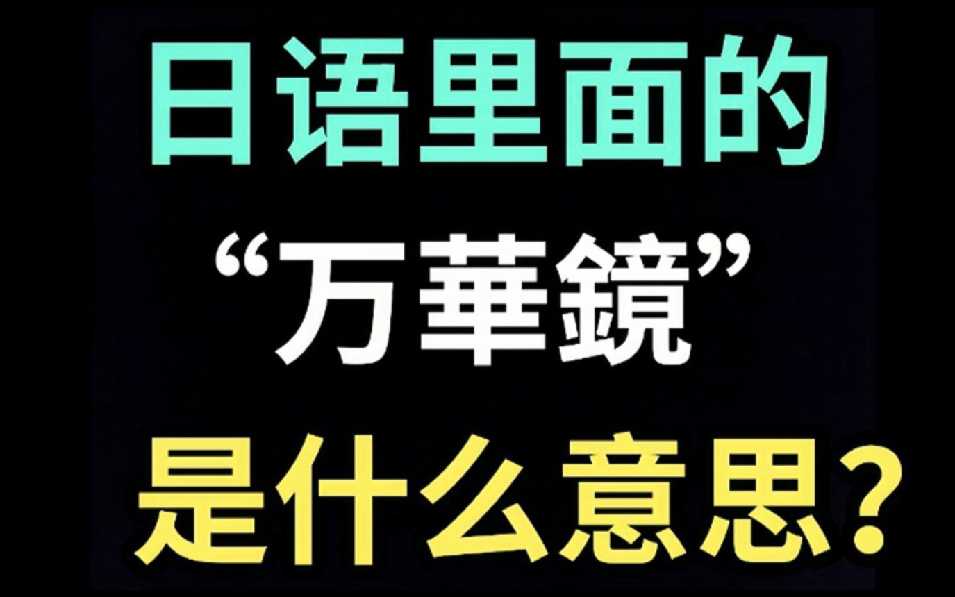 日语里的“万华镜”是什么意思?【每天一个生草日语】哔哩哔哩bilibili