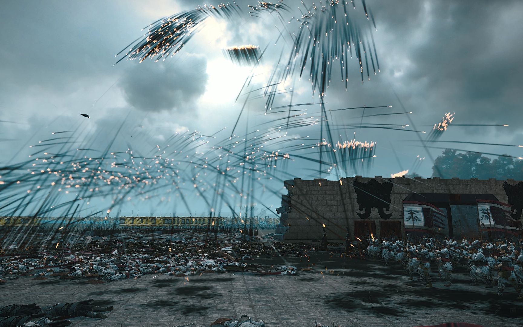 三国全面战争攻城箭雨射爆战场重放