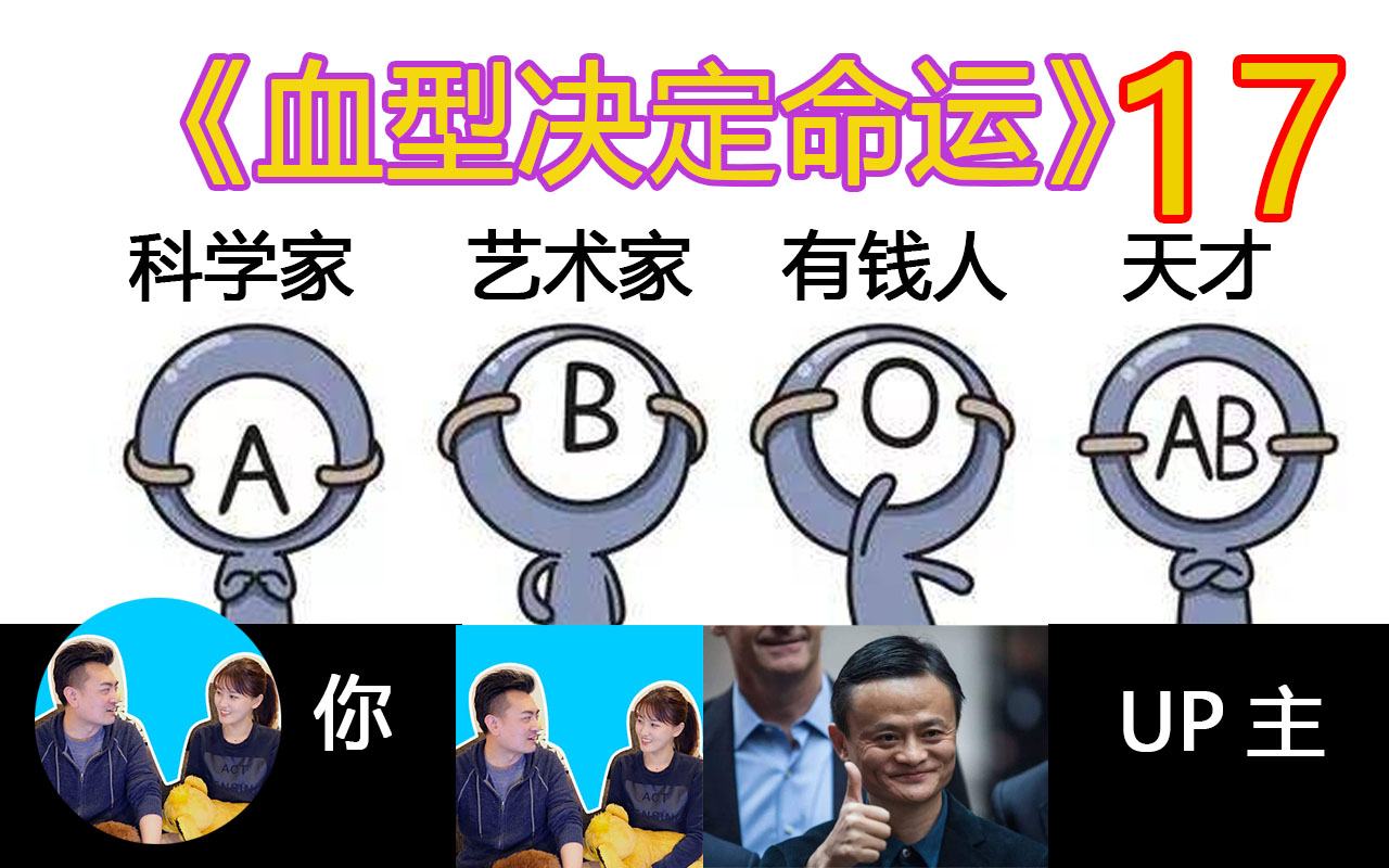 《血型决定命运》A型=科学家?B型=艺术家?O型=富豪?AB型=天才?血型能够决定命运吗?老高与小茉Mr&MrsGaoyoutube搬运工哔哩哔哩bilibili