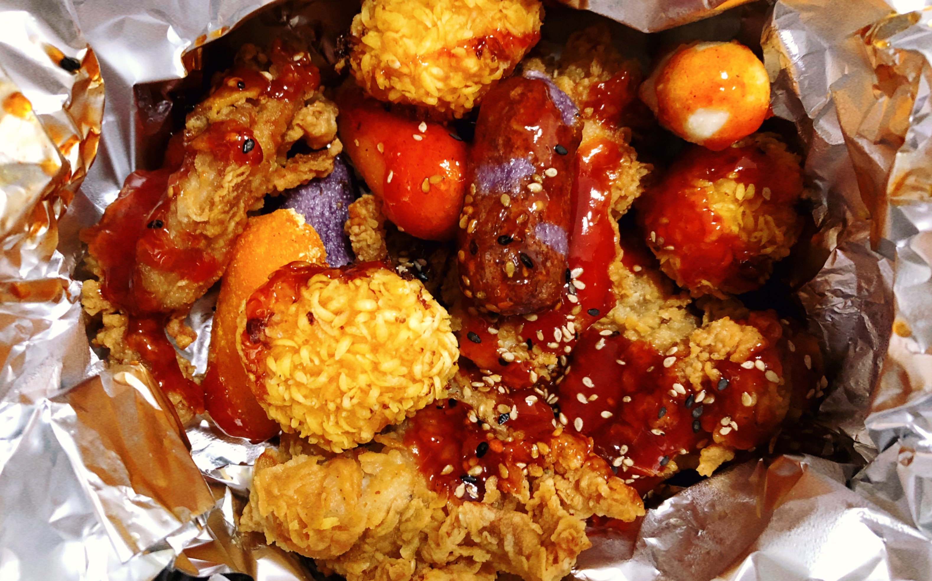 韩式甜辣炸鸡吃播咀嚼音