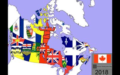 加拿大的领土和国旗的变化18672018