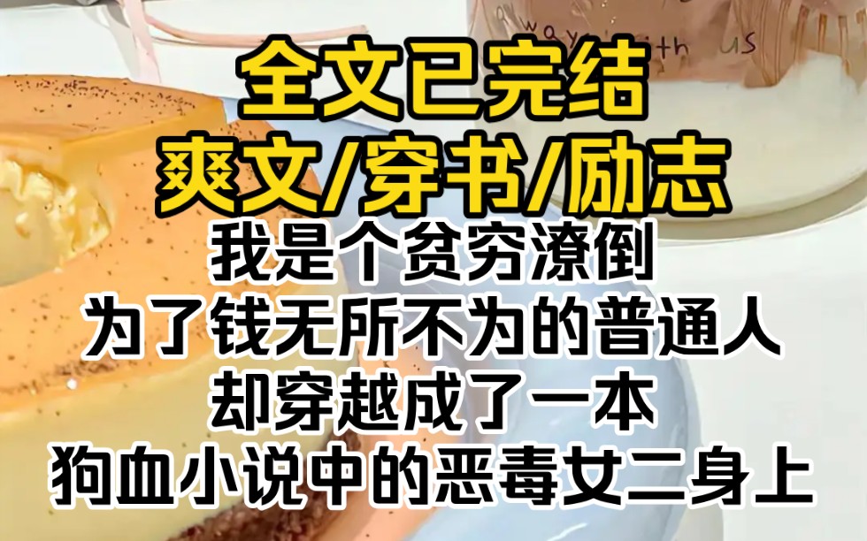 (全文已完结)我是个贫穷潦倒,为了钱无所不为的普通人,却穿越成了一本狗血小说中的恶毒女二身上哔哩哔哩bilibili