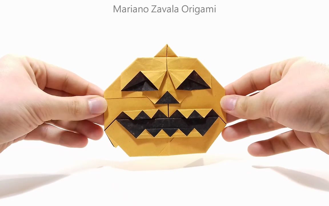 【mariano zavala】万圣节南瓜灯笼折纸教程halloween origami 99