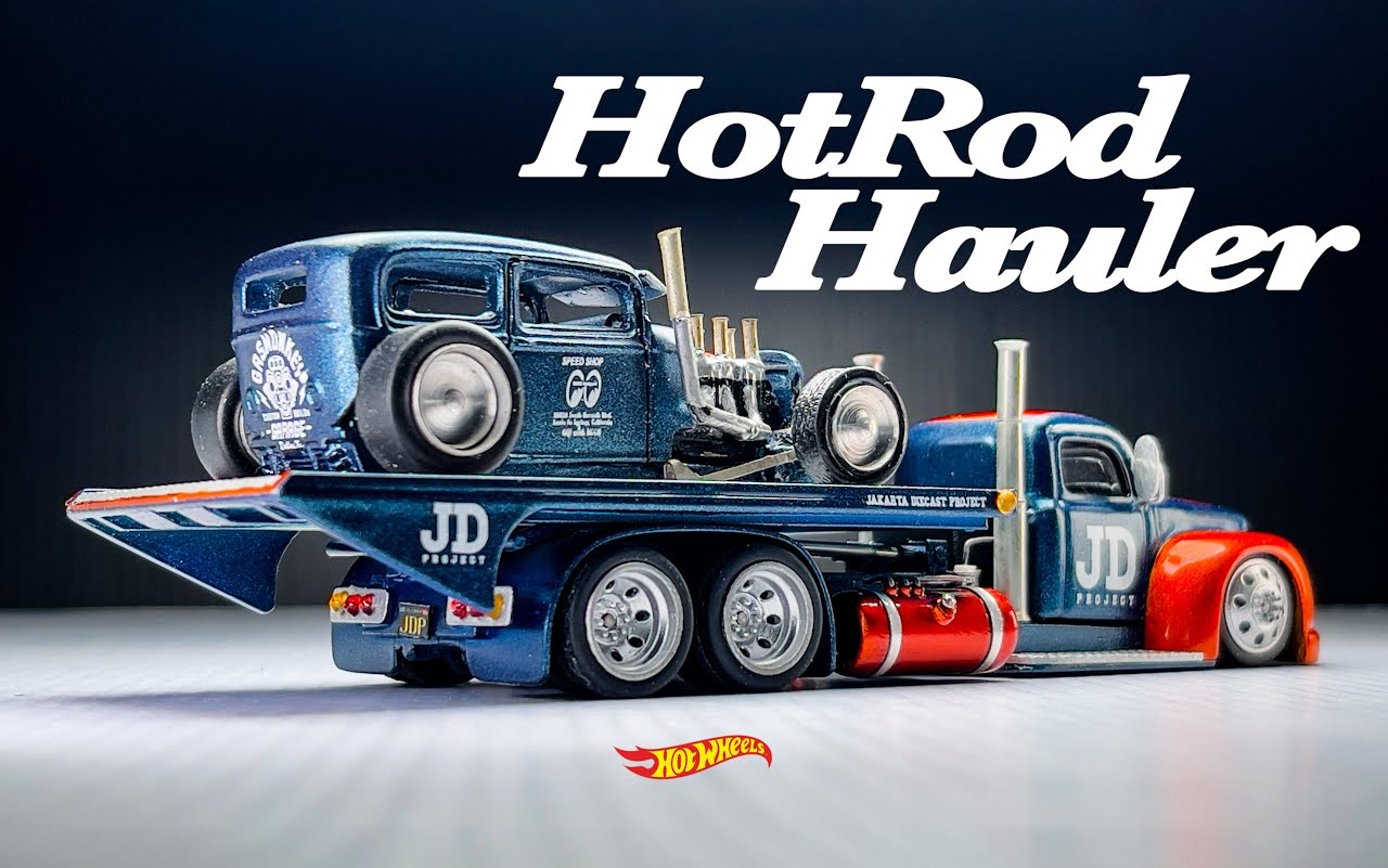 jdp改造风火轮 - 福特hot rod运输车 - jakarta diecast project