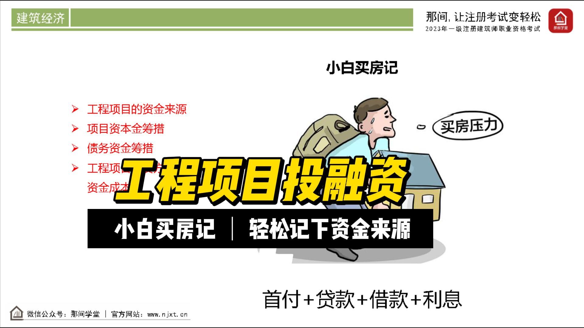 2024一级注册建筑师建筑经济、施工与设计业务管理工程项目投融资哔哩哔哩bilibili