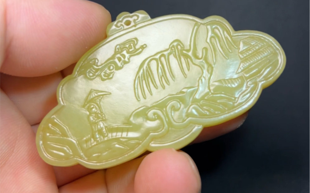 古玉老玉明清和田玉黄玉佩