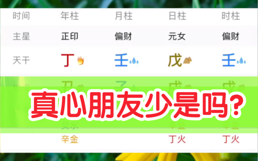 [图]粉丝八字分析，戊戌真心朋友少是吗？
