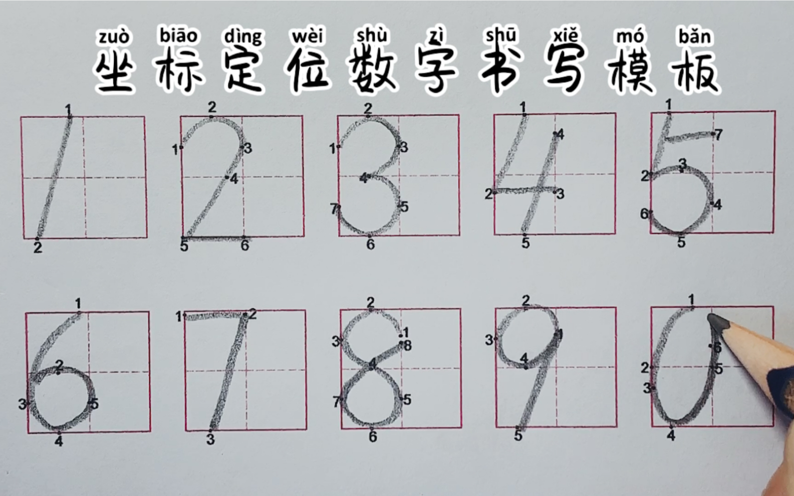 数字定位学习模板6的数字顺序错了,请忽略求改善意见