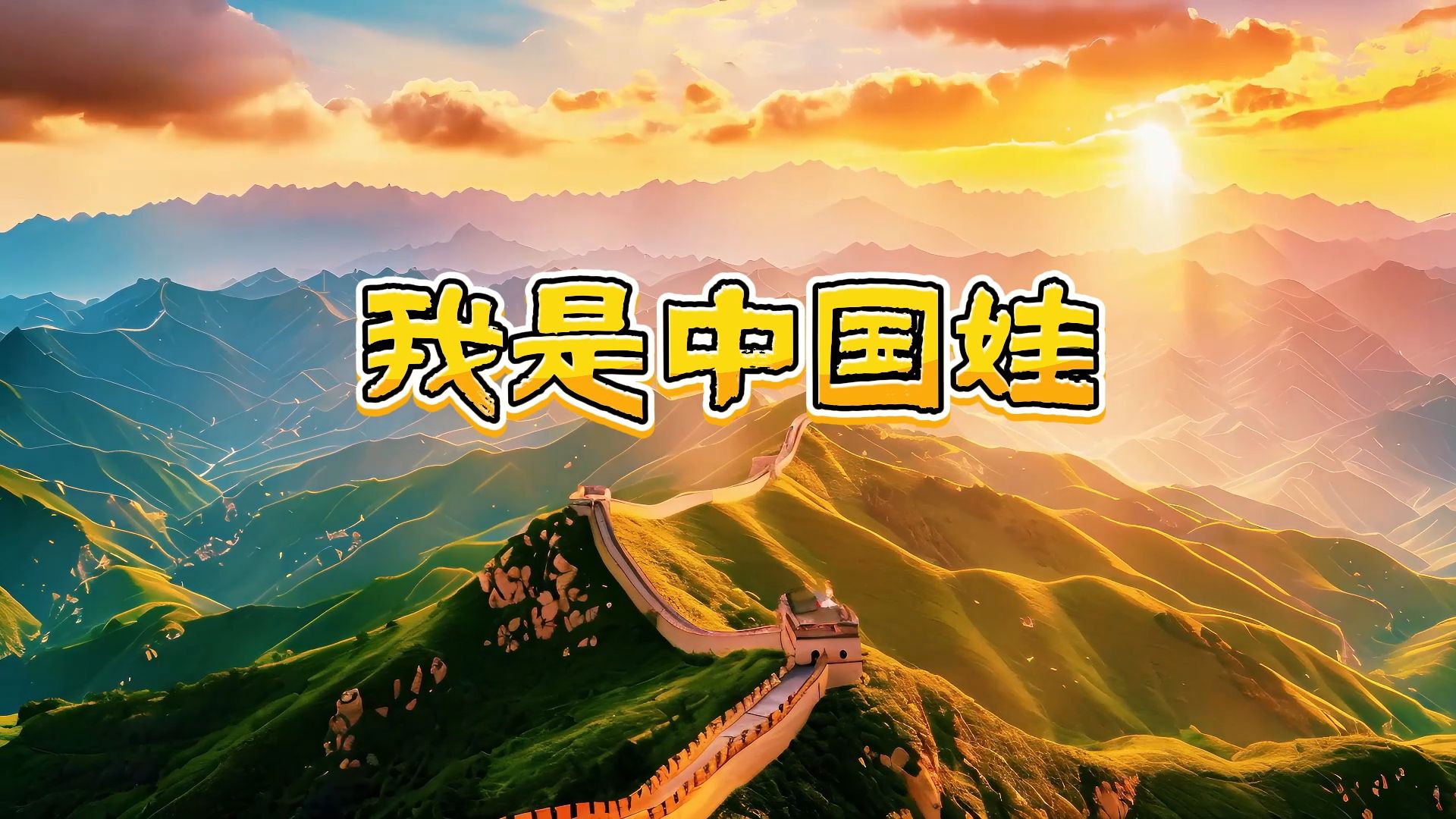 我是中国娃（徐佳一&徐佳禾）歌曲伴奏背景视频 MP3+MP4舞台大屏幕LED动画素材