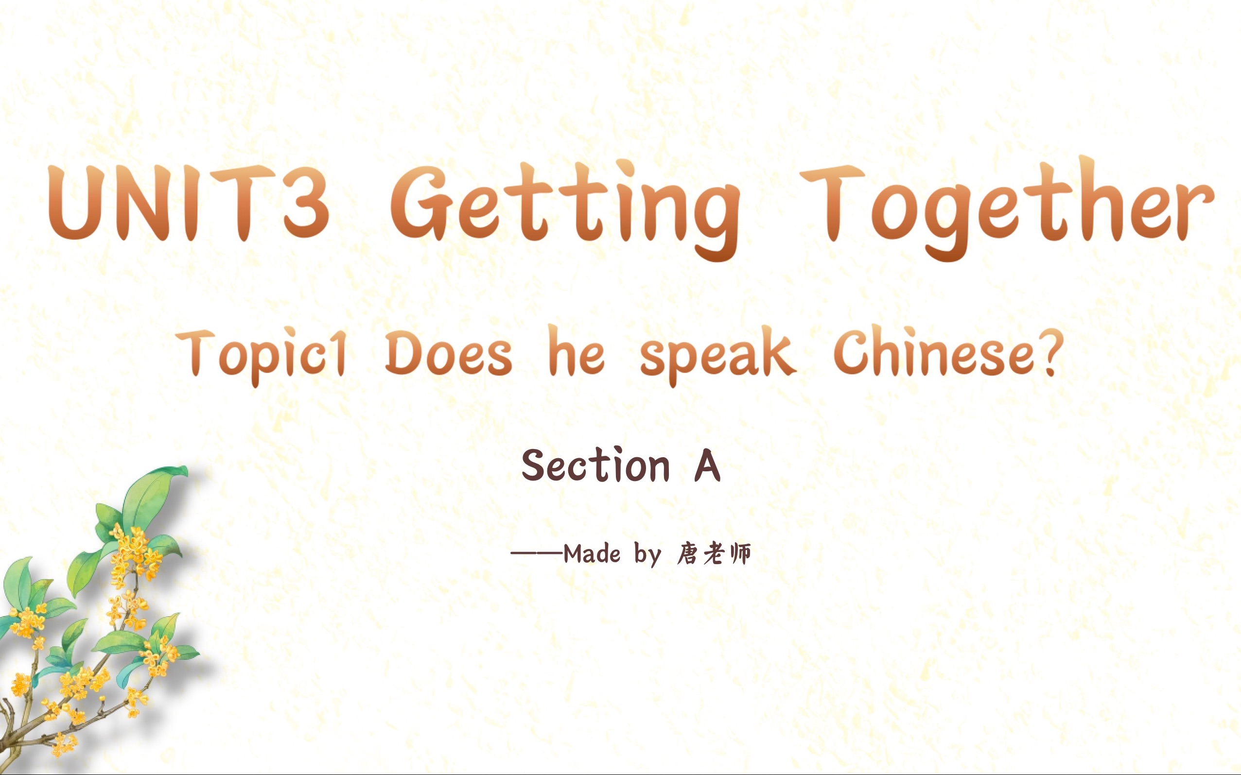 [图]Unit3 Topic1 Section A知识讲解