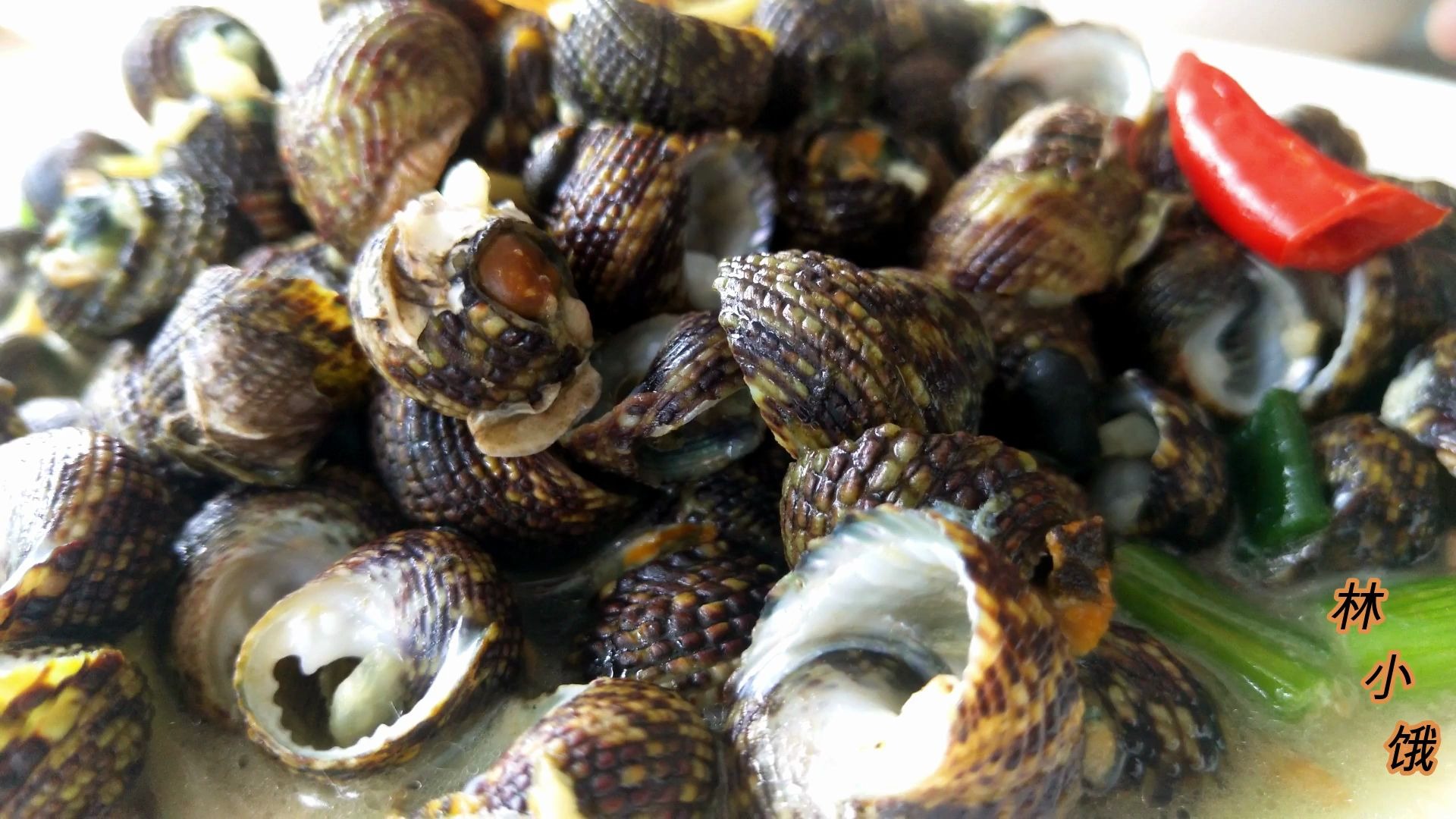 简简单单姜蒜炒露螺,炒一盘跑最快的螺,所有海螺中它最鲜