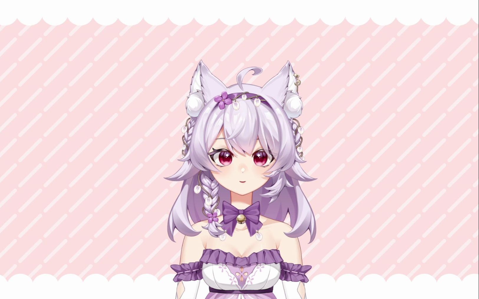 live2d模型展示紫色猫猫但是重做了九轴和口型捕捉