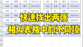 Excel找不同