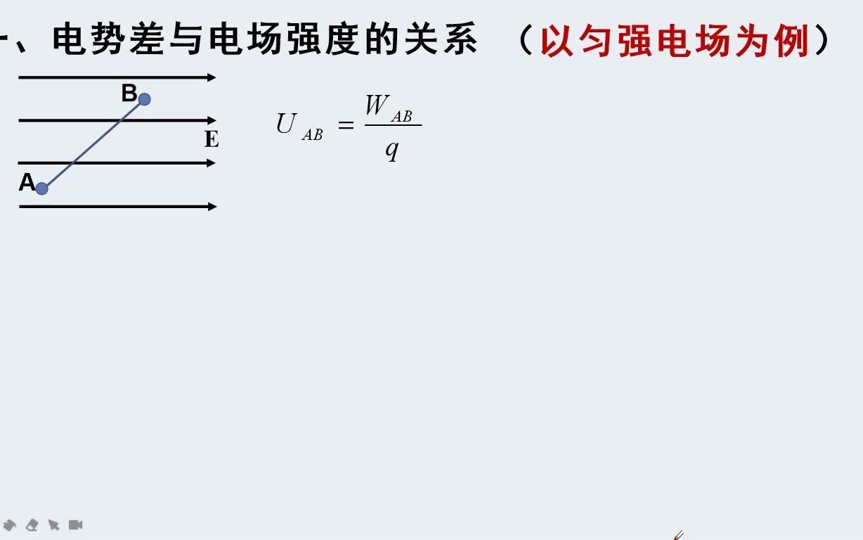 1.6电势差与电场强度的关系哔哩哔哩bilibili