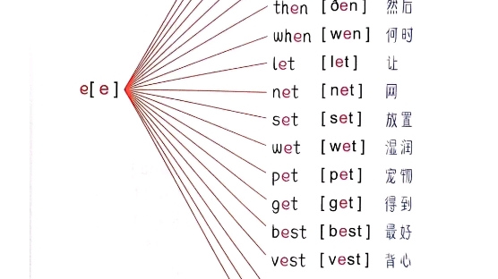 思维导图音标记单词短元音/e/哔哩哔哩bilibili